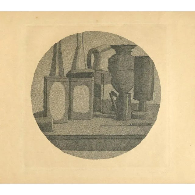 Giorgio Morandi, Still Life with Eleven Objetcs in a Sphere, Etching, 1942 For Sale - Image 7 of 7