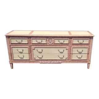 1990s Baker Furniture Painted French Dresser For Sale