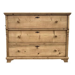 Late 19th Century Pine Chest of Three Drawers For Sale