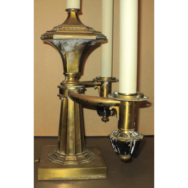 Antique French Bouillotte Brass Table Lamp For Sale In New York - Image 6 of 12