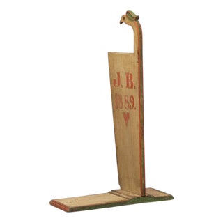 Rustic Farmhouse Folk Art Schwingstock / Ornament, 1889 For Sale