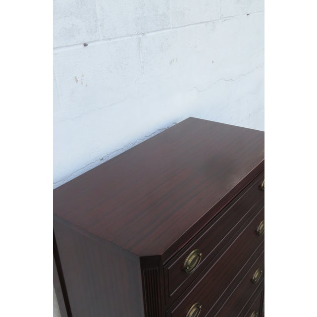 1940s Mahogany Tall Chest of Drawers 6257 For Sale - Image 10 of 15