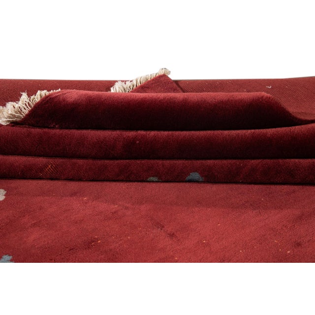 Antique Art Deco Chinese Wool Rug 8 Ft 9 in X 14 Ft. For Sale In New York - Image 6 of 13