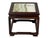 Wood Rectangular Dream Stone Inlaid Rosewood Slender Legs Display Stand For Sale - Image 7 of 8