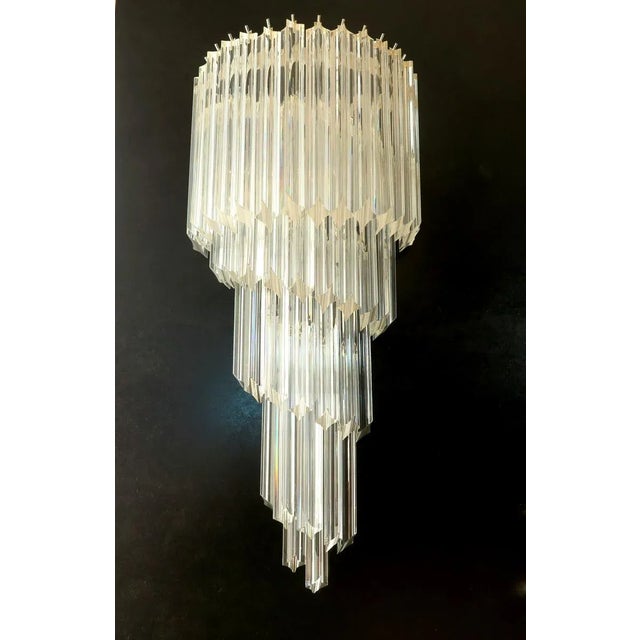 Large Italian Murano Glass Wall Sconces, 1985, Set of 2 For Sale - Image 11 of 14