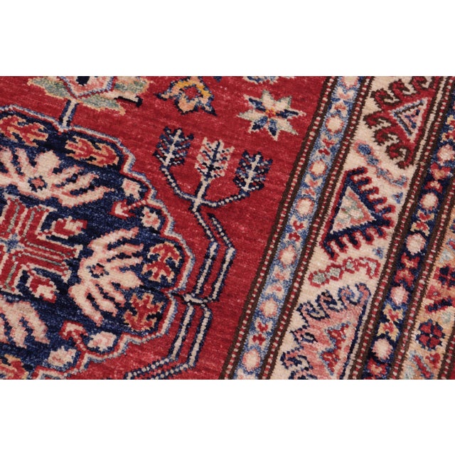 1990s Bohemian Super Kazak Red/Beige Wool Rug- 2'8'' X 4'5'' For Sale - Image 5 of 10
