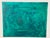 Abstract painting on cardboard - Abstract Facevin Phtalo Green.Signed Mariana Shulga.