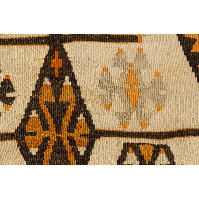 Turkish Vintage Sunset Striped Kilim Rug For Sale - Image 3 of 10