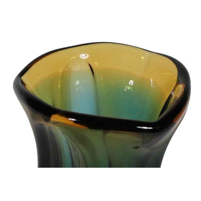 Mid Century Bohemian Art Glass Vase by Josek Hospodka for Chribska C. 1960's For Sale - Image 12 of 12