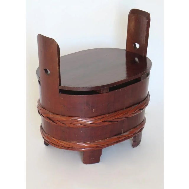 lacquered wood water bucket from Japan. 1920.