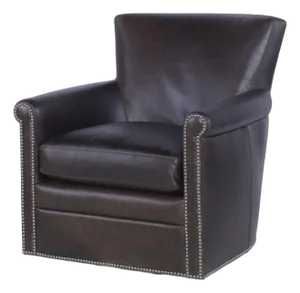 Century Furniture Cardinal Swivel Chair, Chiana Leather