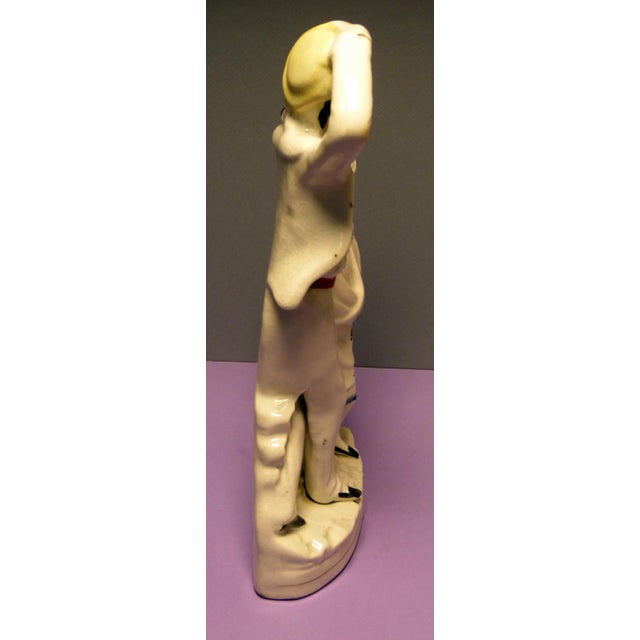 English Antique Staffordshire Figurine, Jovial Couple For Sale - Image 3 of 6