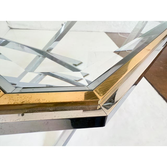 Italian Modern Side or End Tables of Brass and Chrome - Individually Priced For Sale - Image 11 of 12