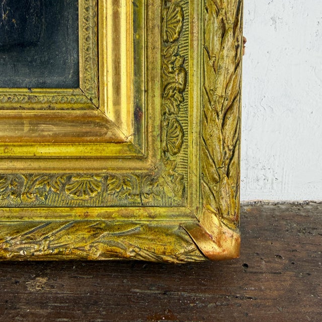 French Artist, Portrait of a Woman, 1800s, Oil on Board, Framed For Sale - Image 11 of 14