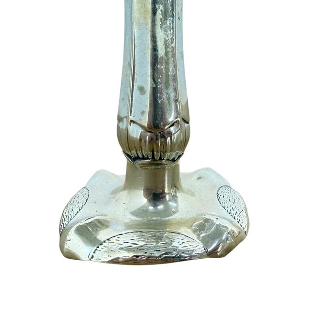 Art Nouveau Silver-Plated Bud Vases, 1890s, Set of 2 For Sale - Image 6 of 10