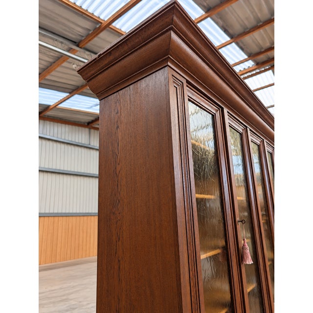 Interwar Historic Cabinet Bookcase in Oak For Sale - Image 12 of 18