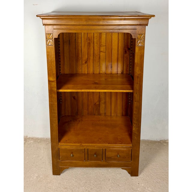 1950s Spanish Oak Bookcase with Drawers, 1950s For Sale - Image 5 of 16