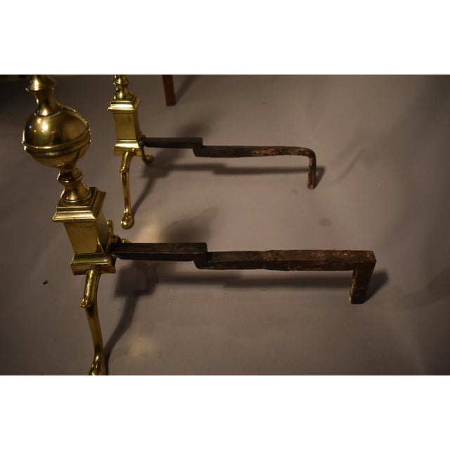 Traditional 19th Century Andirons Attributed to Whittingham of New York- a Pair For Sale - Image 3 of 5