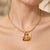 Gold Vintage Tiffany & Co. 18k Gold Buckle Style Pendant With Omega Wire Chain For Sale - Image 8 of 8