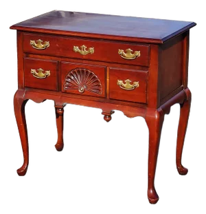 Vintage Hammary Queen Anne Style Mahogany Lowboy