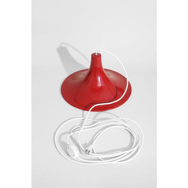 Danish Red Tulip Pendant For Sale - Image 4 of 8