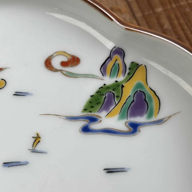 Kozara Porcelain Plates attributed to Shobido Honten & Arita Yaki, 1950s, Set of 5 For Sale - Image 6 of 12