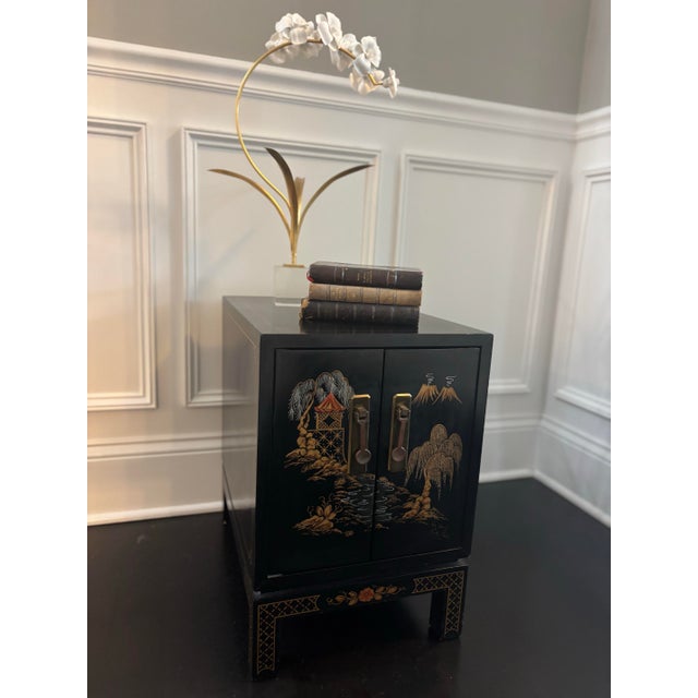 Chinoiserie Style Accent Table/Cabinet For Sale - Image 9 of 11