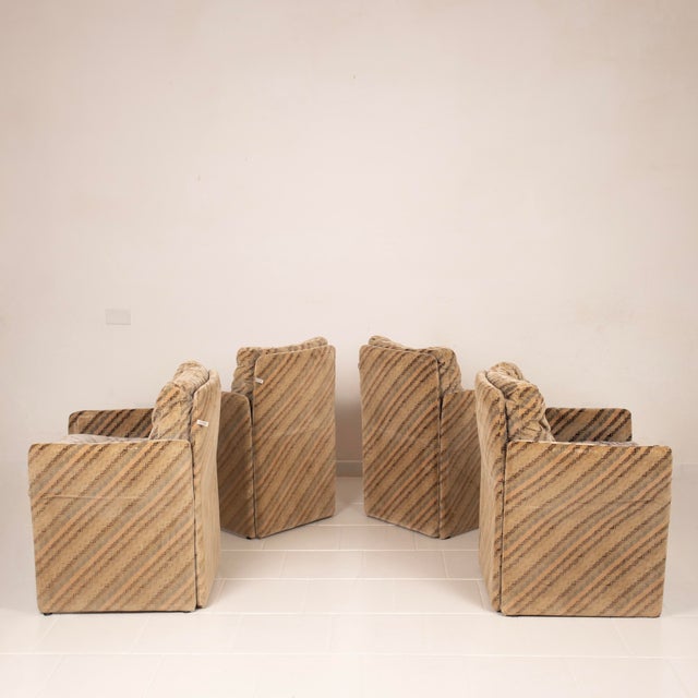 Salpol Armchairs by Angelo Mazzola and Missoni, 1980s, Set of 4 For Sale - Image 4 of 15