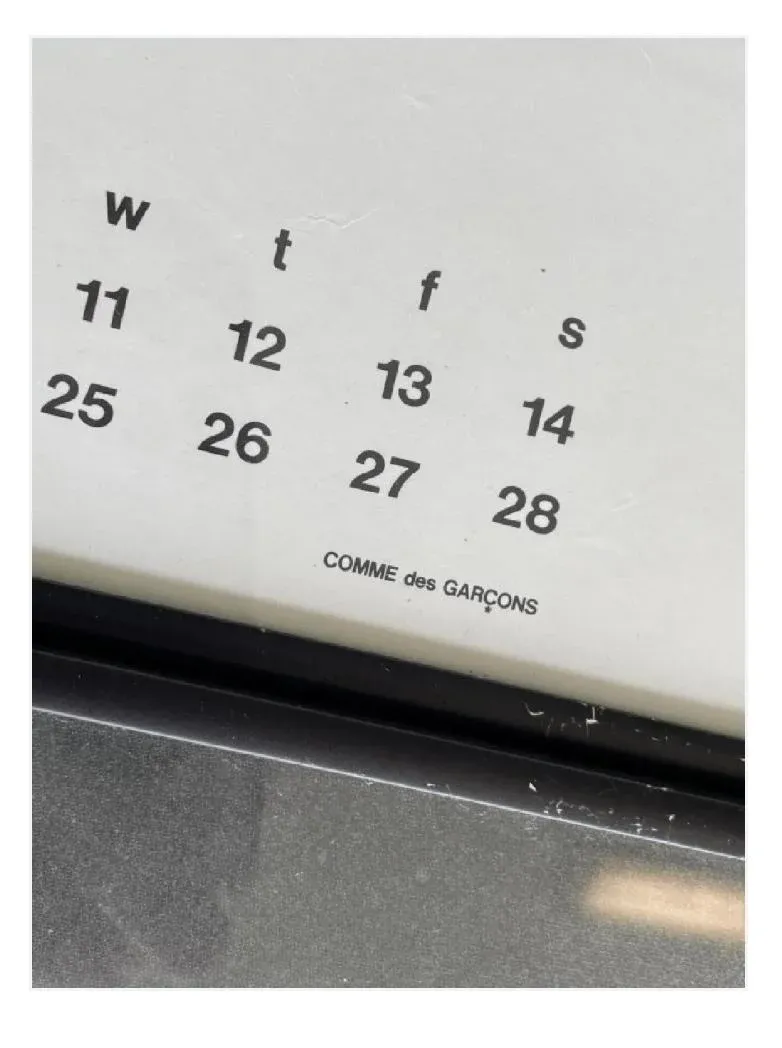 12 Framed Comme De Garcons Calendar Prints | Chairish