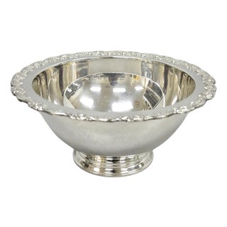 Vintage Oneida Victorian Silver Plated Punch Bowl Champagne Chiller Ice Bucket For Sale