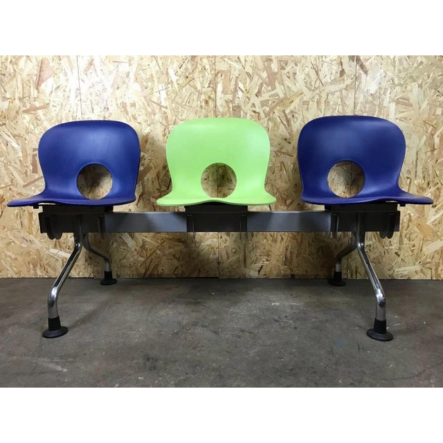 Chrome Olivia 3 Seater Bench by Raul Barbieri for Rexite, Italy, 1970s For Sale - Image 11 of 12