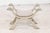 Wood Italian Midcentury Empire Style Painted and Upholstered Bench with Ram Heads For Sale - Image 7 of 9