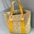 Pre-Loved Celine Yellow Beige Canvas Coated PVC Plastic Macadam Tote Bag For Sale - Image 12 of 18