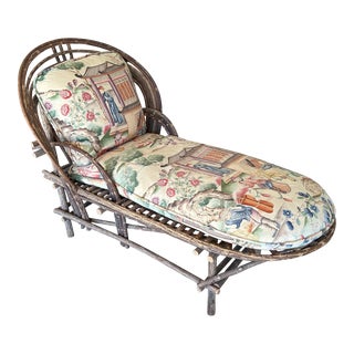 Farmhouse Style Twig Chaise For Sale