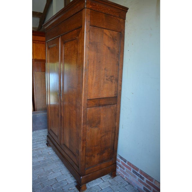 Wood Antique Louis Philippe Cabinet in Oak For Sale - Image 7 of 10