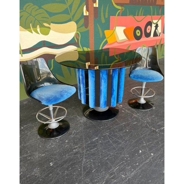 Mid 20th Century Mid Century Space Age Chromcraft Bar W 2 Barstools For Sale - Image 5 of 16