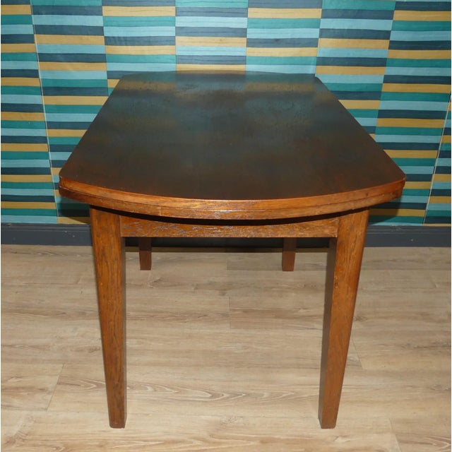 1950s Vintage Extendable Dark Dining Table, 1960s For Sale - Image 5 of 17