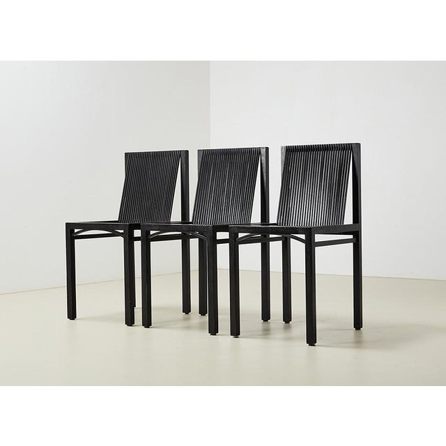 Modern Vintage Latjes Dining Chairs by Ruud Jan Kokke for Metaform, 1980s, Set of 3 For Sale - Image 3 of 9
