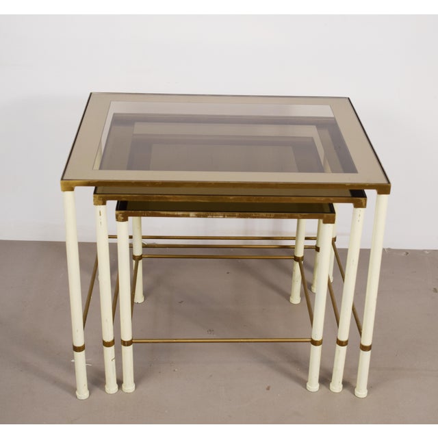 Tri Stackable Tables, Italy, 1960s, Set of 3 For Sale - Image 9 of 16