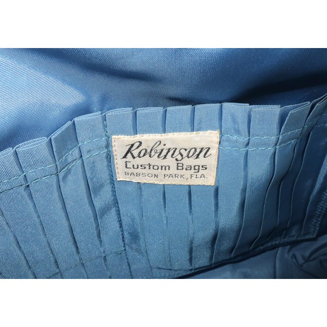 Floral Needlepoint Top Handle Handbag, 1950's For Sale - Image 13 of 14