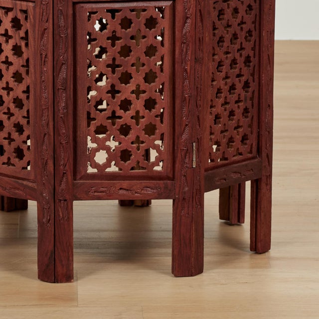 Pair of Antique Anglo Indian Carved and Inlaid Stands For Sale In West Palm - Image 6 of 16
