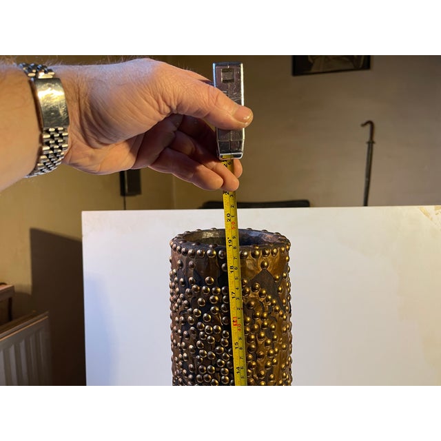 Wood Large Vintage African Wooden Mortar and Pestle with Brass Rivets, 1970s, Set of 2 For Sale - Image 7 of 10