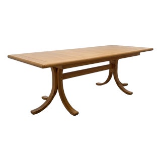 Mid-Century Modern Scandinavian Minimalist Teak Dining Table, 1990s For Sale