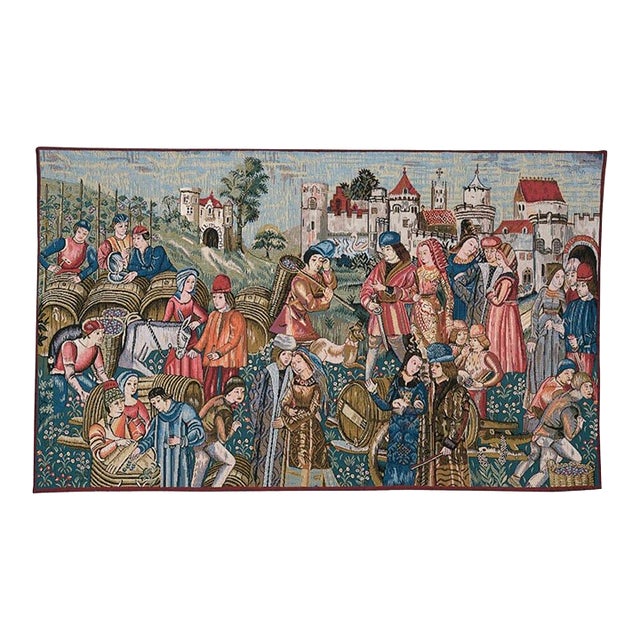 The Vintners Loom Woven Tapestry - 48 X 84 Cm (1'7" X 2'9") - Requires Rod Size 2 For Sale