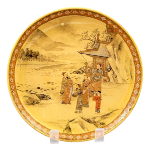 Meiji Kyoto Satsuma Plate by Taizan, 1890s