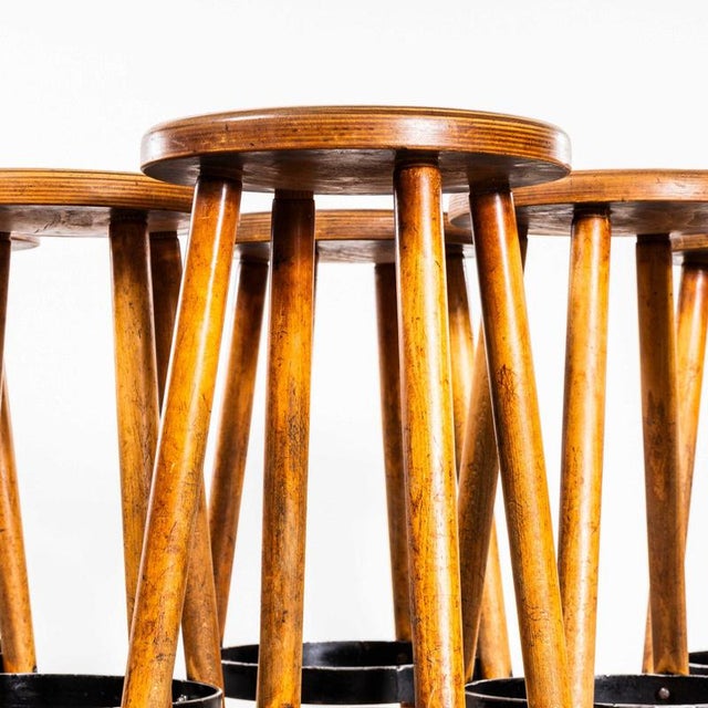 Wood Top Metal Ring Bar Stool, 1960s For Sale - Image 7 of 12