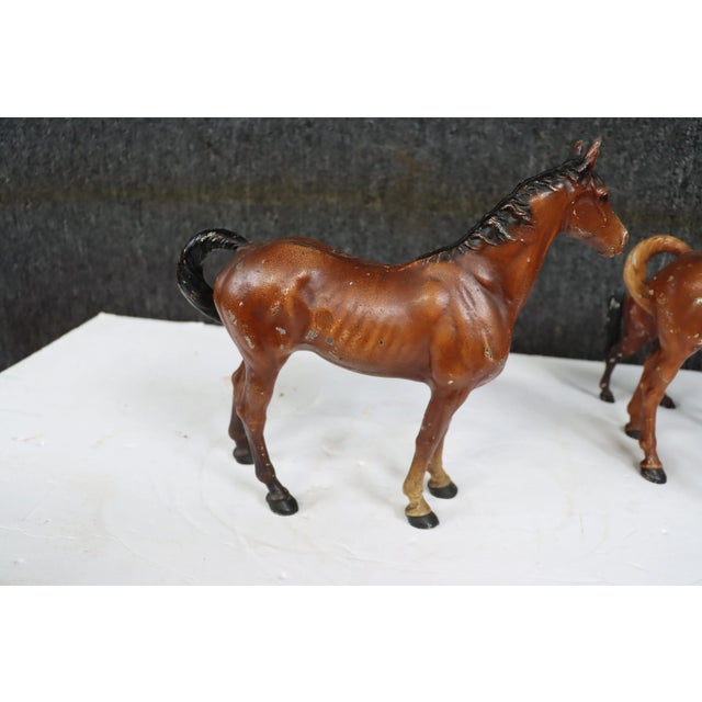 Set/3 Cast Iron Horses For Sale - Image 4 of 7