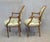 Vintage French Louis XVI Style Armchairs With Green and Cream Upholstery - A Pair For Sale - Image 10 of 12