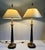 Vintage Pair of Maitland Smith Tall Black and Gold Column Style Table Lamps For Sale - Image 12 of 12