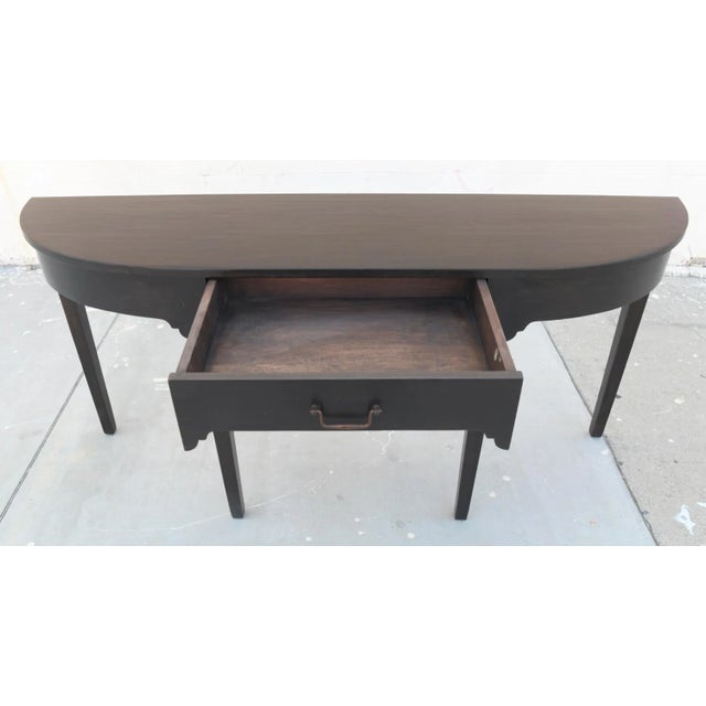 Traditional Walnut Bowfront Console Table, Made to Order by Petersen Antiques For Sale - Image 3 of 7